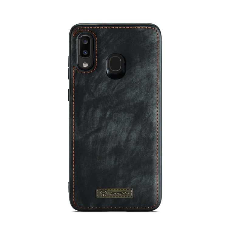 CaseMe-008 Detachable Multifunctional Retro Frosted Horizontal Flip Leather Case for Galaxy A20 / M10S, with Card Slot & Holder & Zipper Wallet & Photo Frame(Black) - Galaxy Phone Cases by CaseMe | Online Shopping South Africa | PMC Jewellery | Buy Now Pay Later Mobicred