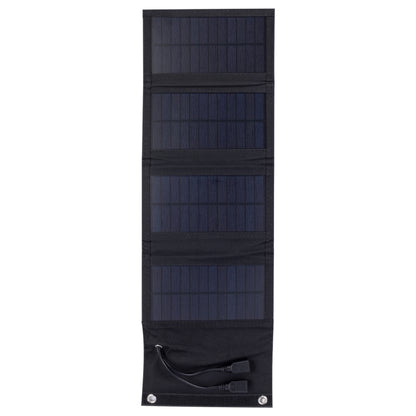 7W Monocrystalline Silicon Foldable Solar Panel Outdoor Charger with 5V Dual USB Ports (Black) - Charger by PMC Jewellery | Online Shopping South Africa | PMC Jewellery | Buy Now Pay Later Mobicred