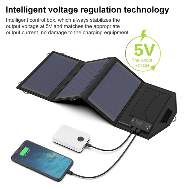 ALLPOWERS Solar Battery Charger Portable 5V 15W Dual USB+ Type-C Portable Solar Panel Charger Outdoors Foldable Solar Panel - Charger by PMC Jewellery | Online Shopping South Africa | PMC Jewellery | Buy Now Pay Later Mobicred