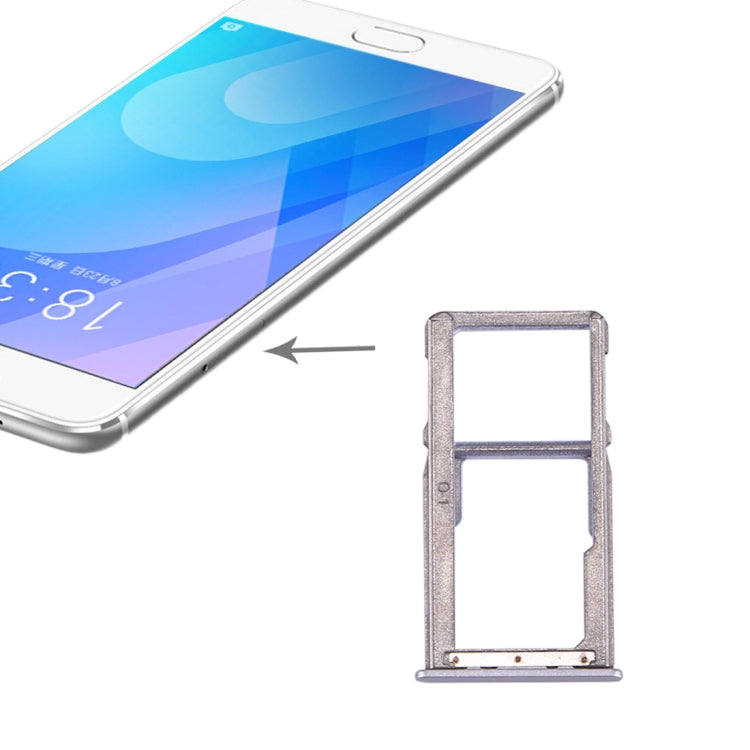 For Meizu M6 Note SIM Card Tray (Silver) - For Meizu by PMc TechLife | Online Shopping South Africa | PMc TechLife | Buy Now Pay Later Mobicred