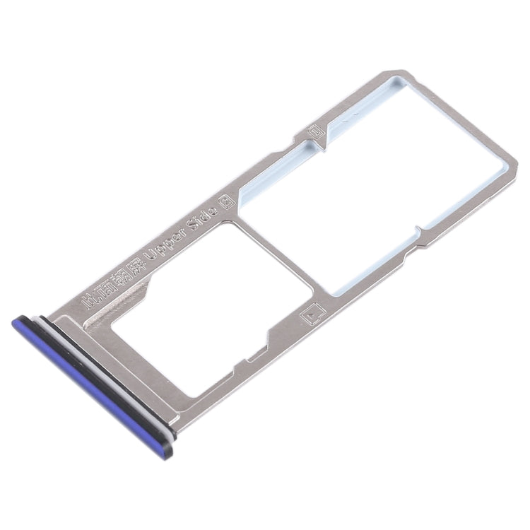 For Vivo Z1 2 x SIM Card Tray + Micro SD Card Tray (Blue) - Card Socket by PMc TechLife | Online Shopping South Africa | PMc TechLife | Buy Now Pay Later Mobicred