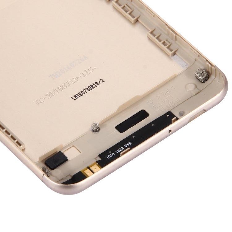 Aluminium Alloy Back Battery Cover for ASUS ZenFone 3 Max / ZC520TL(Gold) - Back Cover by PMC Jewellery | Online Shopping South Africa | PMC Jewellery | Buy Now Pay Later Mobicred