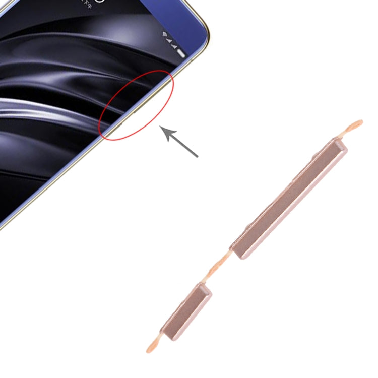 Power Button and Volume Control Button for Xiaomi Redmi 6A / Redmi 6(Gold) - Home key & Side Key by PMc TechLife | Online Shopping South Africa | PMc TechLife | Buy Now Pay Later Mobicred
