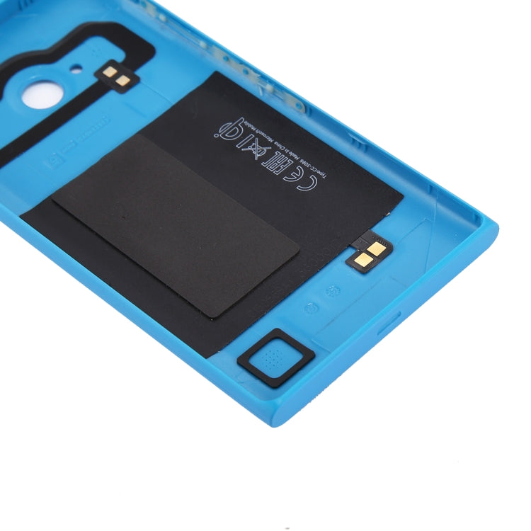 for Nokia Lumia 735 Solid Color NFC Battery Back Cover(Blue) - Back Cover by PMC Jewellery | Online Shopping South Africa | PMC Jewellery | Buy Now Pay Later Mobicred