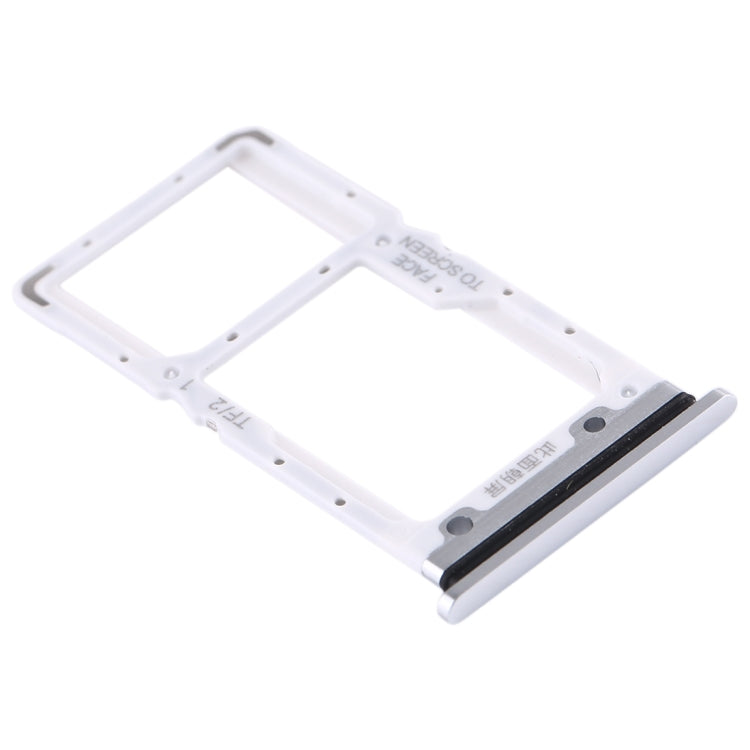 SIM Card Tray + SIM Card Tray / Micro SD Card Tray for Xiaomi Mi CC9 (Silver) - Card Tray by PMc TechLife | Online Shopping South Africa | PMc TechLife | Buy Now Pay Later Mobicred