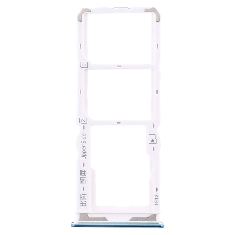 For Vivo  Y7s SIM Card Tray + SIM Card Tray + Micro SD Card Tray (Blue) - Card Socket by PMc TechLife | Online Shopping South Africa | PMc TechLife | Buy Now Pay Later Mobicred