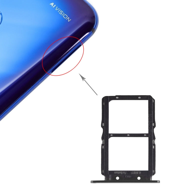 SIM Card Tray + SIM Card Tray for Huawei Honor View 20 (Honor V20) (Black) - Card Socket by PMc TechLife | Online Shopping South Africa | PMc TechLife | Buy Now Pay Later Mobicred