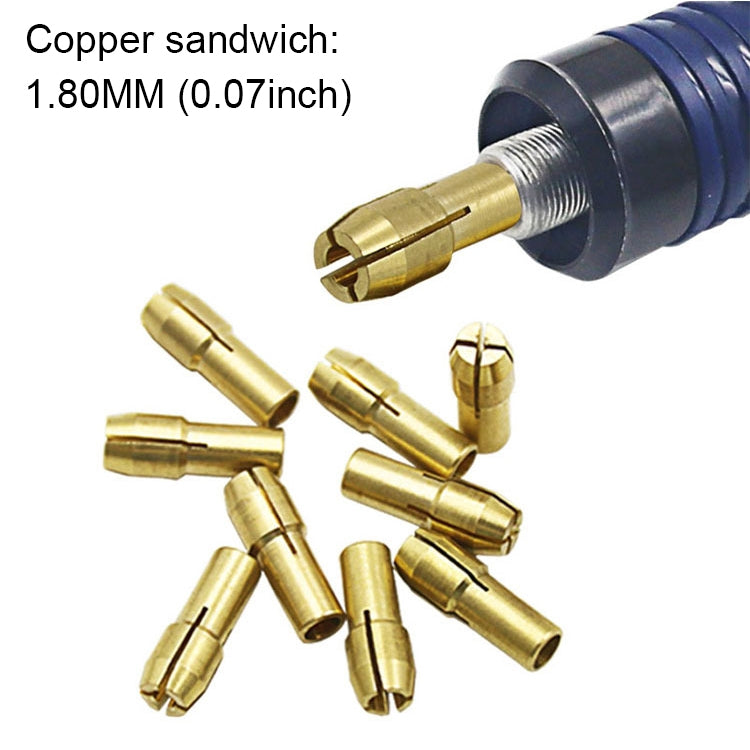 10 PCS Three-claw Copper Clamp Nut for Electric Mill Fittings���Bore diameter: 1.8mm - Hex Key & Spanner by PMC TechLife | Online Shopping South Africa | PMC TechLife | Buy Now Pay Later Mobicred