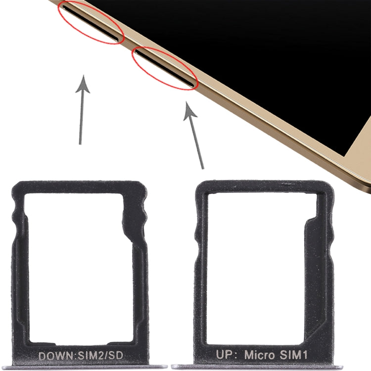 SIM Card Tray + SIM Card Tray / Micro SD Card for Huawei Enjoy 5s (Grey) - Card Socket by PMc TechLife | Online Shopping South Africa | PMc TechLife | Buy Now Pay Later Mobicred