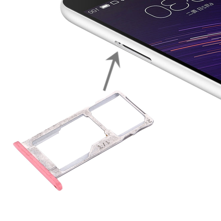 For Meizu Meilan Metal SIM + SIM / Micro SD Card Tray  (Pink) - For Meizu by PMc TechLife | Online Shopping South Africa | PMc TechLife | Buy Now Pay Later Mobicred