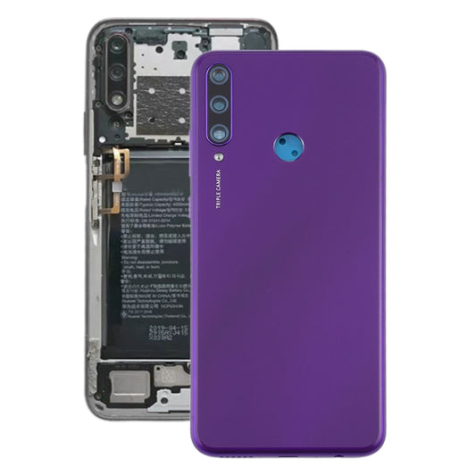 Original Battery Back Cover with Camera Lens Cover for Huawei Y6p(Purple) - Back Cover by PMC Jewellery | Online Shopping South Africa | PMC Jewellery | Buy Now Pay Later Mobicred