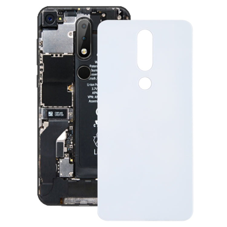 Back Cover for Nokia X6 (2018)(White) - Back Cover by PMC Jewellery | Online Shopping South Africa | PMC Jewellery | Buy Now Pay Later Mobicred