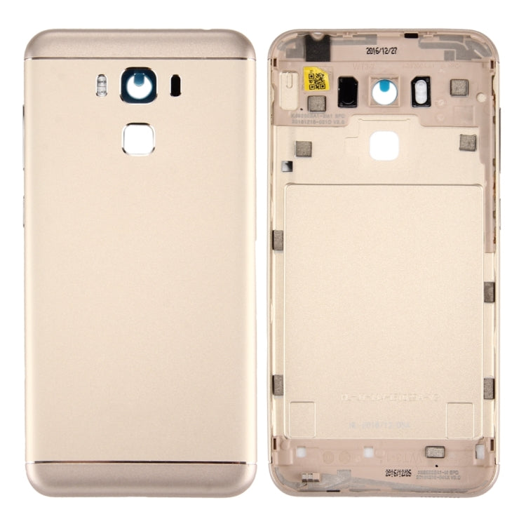 Aluminum Alloy Back Battery Cover for Asus ZenFone 3 Max / ZC553KL (Gold) - Back Cover by PMC Jewellery | Online Shopping South Africa | PMC Jewellery | Buy Now Pay Later Mobicred