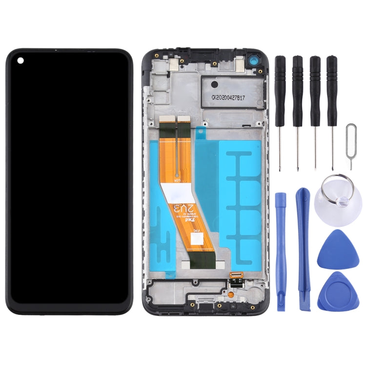 OEM LCD Screen for Samsung Galaxy A11 Digitizer Full Assembly with Frame (Black) - free shipping - PMc TechLife - Order now!