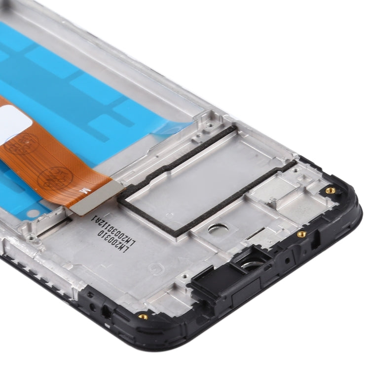 For Samsung Galaxy A01 SM-A015M OEM LCD Screen (Flex Cable Wide) Digitizer Full Assembly with Frame (Black) - free shipping - PMc TechLife - Order now!