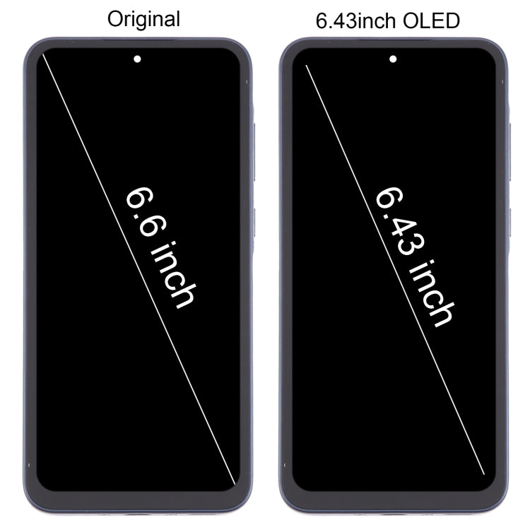 For Samsung Galaxy A35 SM-A356B 6.43 inch OLED LCD Screen Digitizer Full Assembly with Frame(Dark Blue) - free shipping - PMc TechLife - Order now!