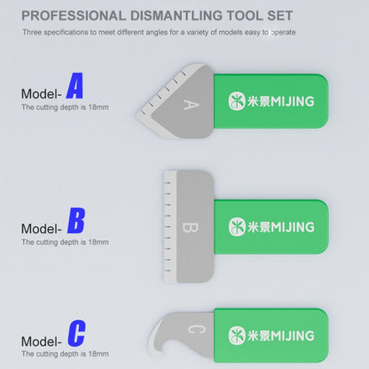 Mijing ABC Multipurpose Tooth-Type Professional LCD Screen Dismantling Tool Set - Crowbar by MIJING | Online Shopping South Africa | PMC Jewellery | Buy Now Pay Later Mobicred