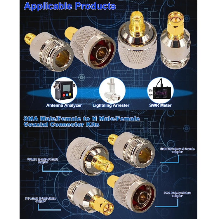 4 in 1 SMA To N RF Coaxial Connector Adapter - Cable & Adapter by PMC TechLife | Online Shopping South Africa | PMC TechLife