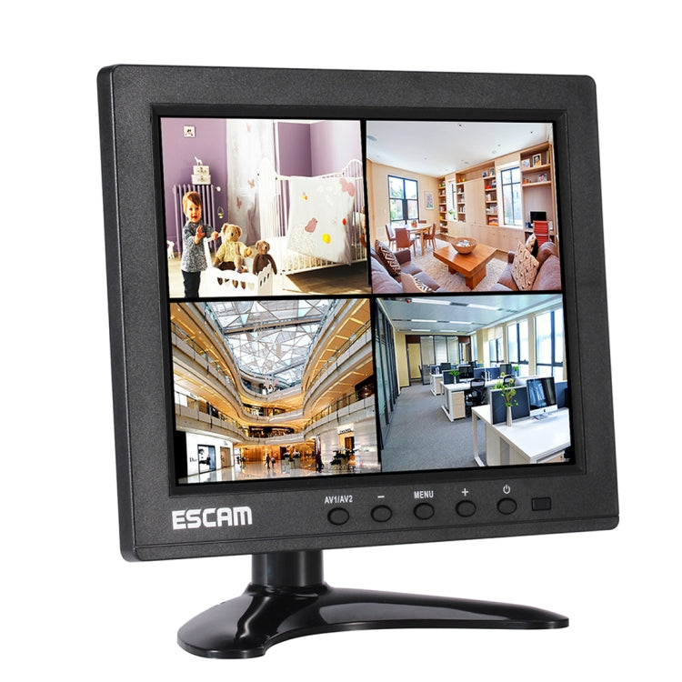 ESCAM T08 8 inch TFT LCD 1024x768 Monitor with VGA & HDMI & AV & BNC & USB for PC CCTV Security - DVD & LCD Player by ESCAM | Online Shopping South Africa | PMC Jewellery | Buy Now Pay Later Mobicred