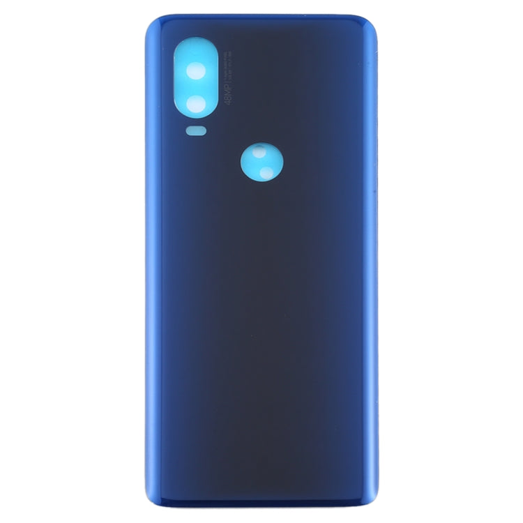 Battery Back Cover for Motorola Moto One Vision(Blue) - Back Cover by PMC Jewellery | Online Shopping South Africa | PMC Jewellery | Buy Now Pay Later Mobicred