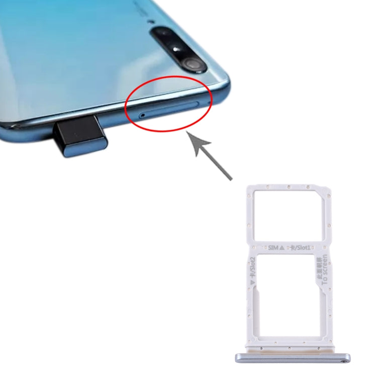 SIM Card Tray + SIM Card Tray / Micro SD Card Tray for Huawei Y9s 2020 (Silver) - Card Socket by PMc TechLife | Online Shopping South Africa | PMc TechLife | Buy Now Pay Later Mobicred