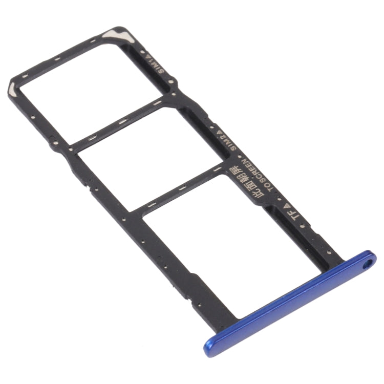SIM Card Tray + SIM Card Tray + Micro SD Card Tray for Honor 8S 2020 (Blue) - Card Socket by PMc TechLife | Online Shopping South Africa | PMc TechLife | Buy Now Pay Later Mobicred