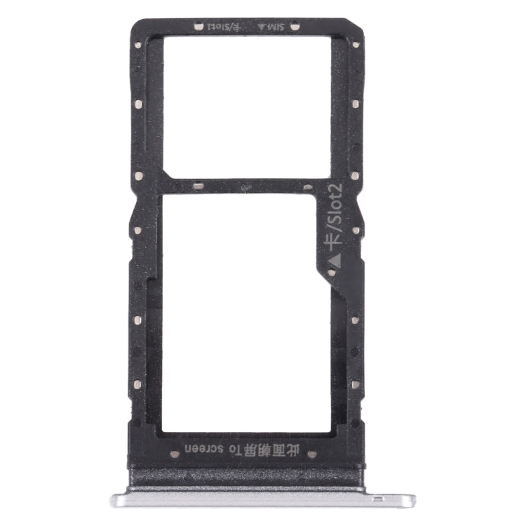 SIM Card Tray + SIM Card Tray / Micro SD Card Tray for Honor Play 20 (Silver) - Card Socket by PMc TechLife | Online Shopping South Africa | PMc TechLife | Buy Now Pay Later Mobicred
