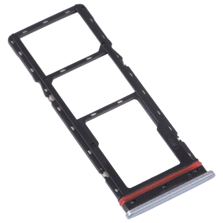 For Infinix Note 10 Pro/Note 10 Pro NFC X695 SIM Card Tray + SIM Card Tray + Micro SD Card Tray (Silver) - Card Tray by PMc TechLife | Online Shopping South Africa | PMc TechLife | Buy Now Pay Later Mobicred