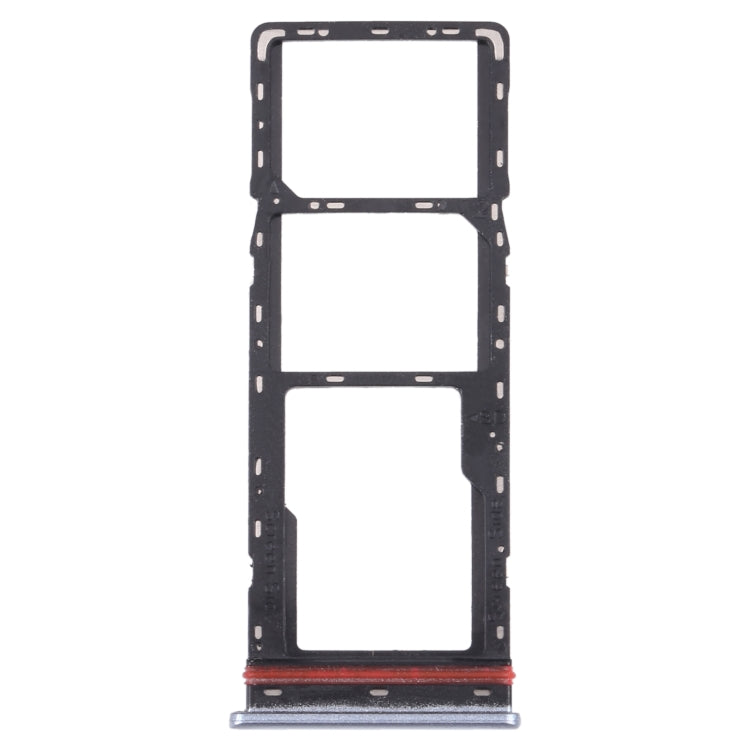 For Tecno Camon 16 Premier CE9 CD6J SIM Card Tray + SIM Card Tray + Micro SD Card Tray (Silver) - Card Tray by PMc TechLife | Online Shopping South Africa | PMc TechLife | Buy Now Pay Later Mobicred