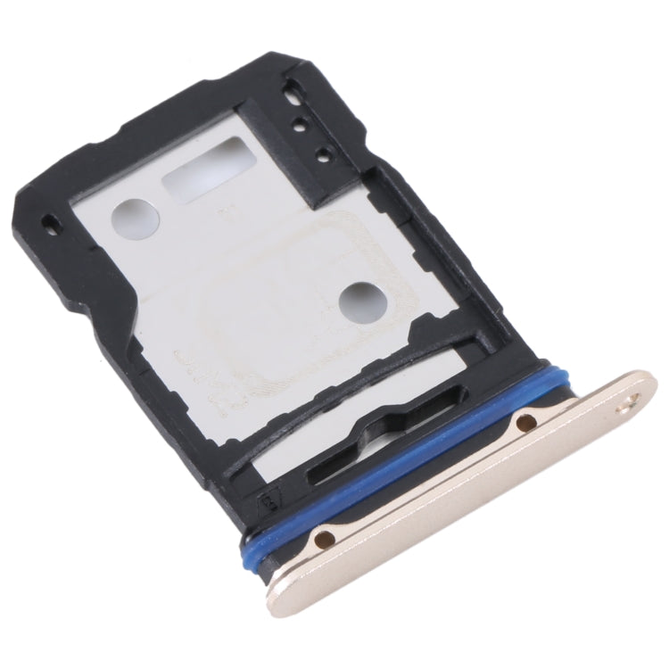 For vivo S15 SIM Card Tray + SIM Card Tray (Gold) - Card Socket by PMc TechLife | Online Shopping South Africa | PMc TechLife | Buy Now Pay Later Mobicred