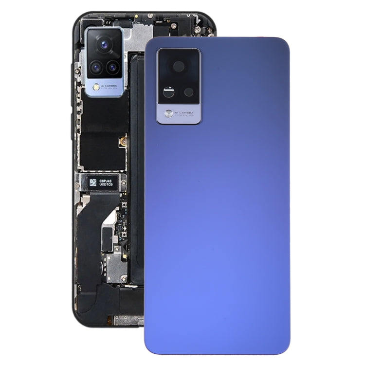 For vivo V21 Original Battery Back Cover with Camera Lens Cover(Blue) - Back Cover by PMC Jewellery | Online Shopping South Africa | PMC Jewellery