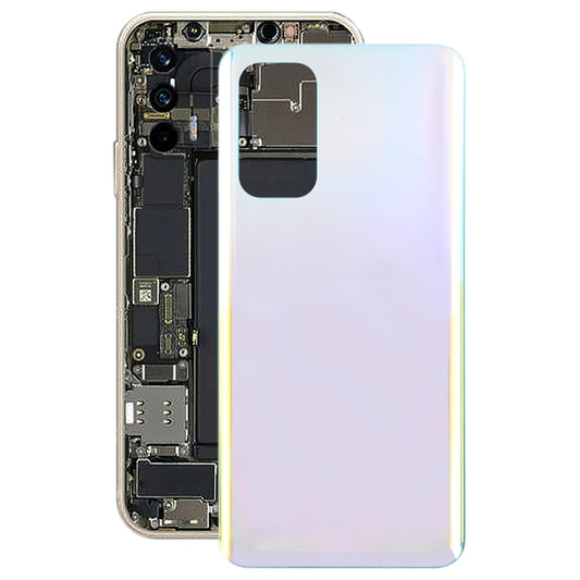 For OPPO Find X3 Lite Glass Material Battery Back Cover(Bright Silver) - Back Cover by PMC Jewellery | Online Shopping South Africa | PMC Jewellery | Buy Now Pay Later Mobicred