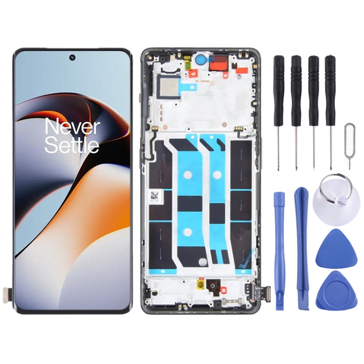 For OnePlus Ace 2  PHK110 LCD Screen Digitizer Full Assembly with Frame (Black) - LCD Screen by PMC TechLife | Online Shopping South Africa | PMC TechLife
