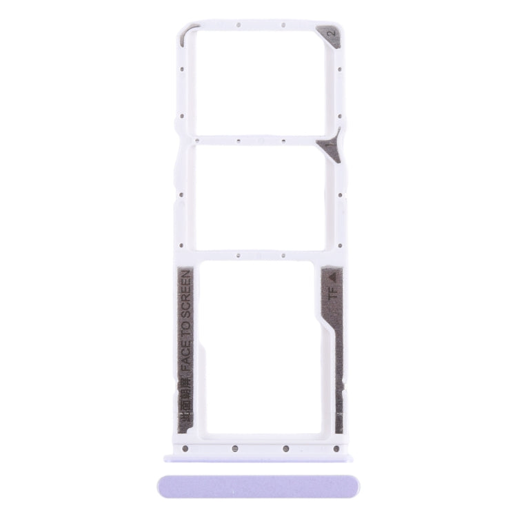 For Xiaomi Redmi 12C SIM Card Tray + SIM Card Tray + Micro SD Card Tray (Purple) - Card Tray by PMC Jewellery | Online Shopping South Africa | PMC Jewellery