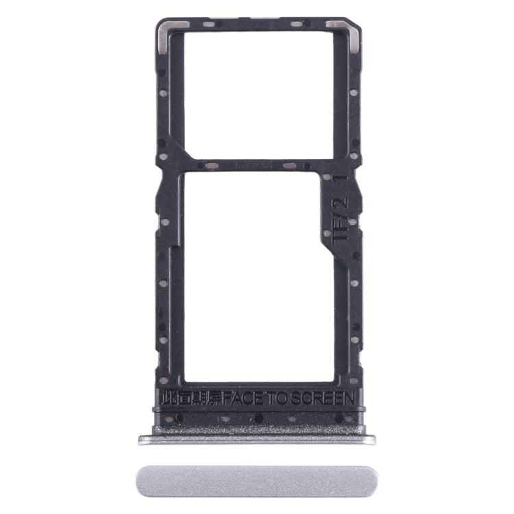 For Xiaomi Redmi Note 12R SIM Card Tray + SIM Card Tray / Micro SD Card Tray (Silver) - Card Tray by PMC TechLife | Online Shopping South Africa | PMC TechLife