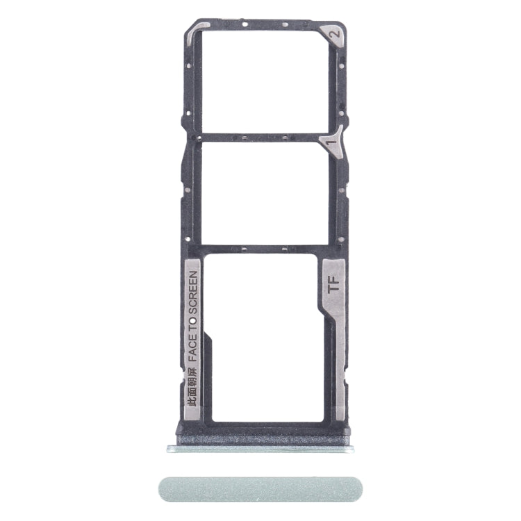 For Xiaomi Redmi 13C SIM Card Tray + SIM Card Tray + Micro SD Card Tray (Green) - Card Tray by PMC Jewellery | Online Shopping South Africa | PMC Jewellery