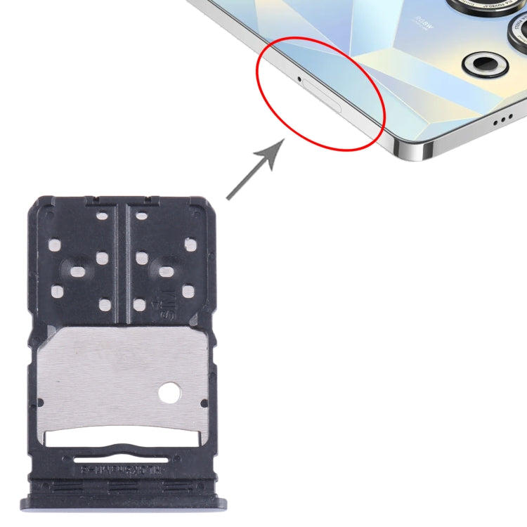 For Tecno Camon 20 SIM Card Tray + Micro SD Card Tray (Blue) - Card Tray by PMc TechLife | Online Shopping South Africa | PMc TechLife | Buy Now Pay Later Mobicred