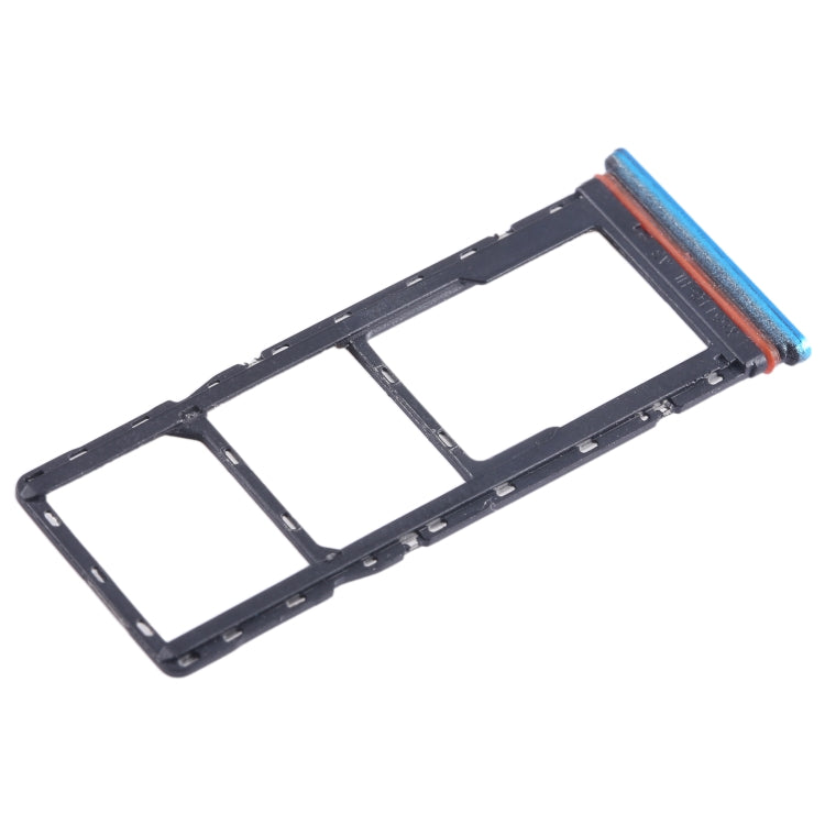 For Infinix Smart 6 X6511B SIM Card Tray + SIM Card Tray + Micro SD Card Tray (Blue) - Card Tray by PMC Jewellery | Online Shopping South Africa | PMC Jewellery