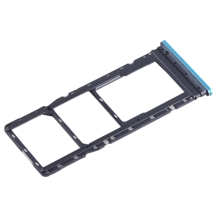 For Infinix Hot 12 X6817 SIM Card Tray + SIM Card Tray + Micro SD Card Tray (Blue) - Card Tray by PMC Jewellery | Online Shopping South Africa | PMC Jewellery