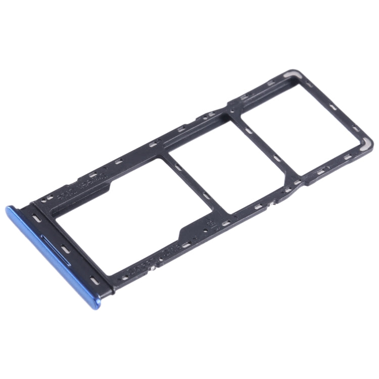 For Tecno Spark 10 SIM Card Tray + SIM Card Tray + Micro SD Card Tray (Blue) - Card Tray by PMC Jewellery | Online Shopping South Africa | PMC Jewellery