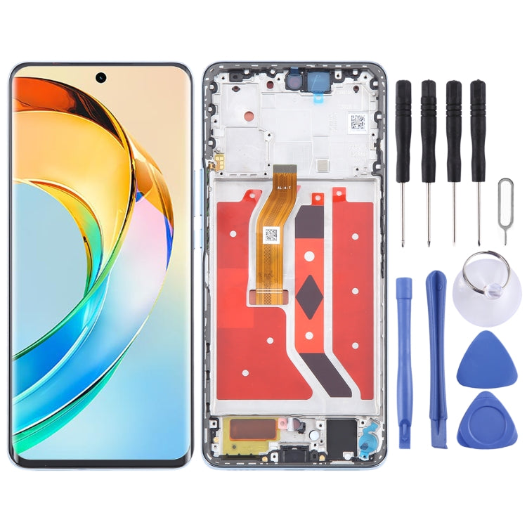 For Honor X9b Original LCD Screen Digitizer Full Assembly with Frame (Blue) - free shipping - PMC TechLife - Order now!