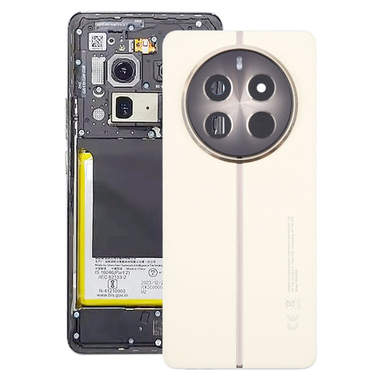 For Realme 12 Pro+ Original Battery Back Cover with Camera Lens Cover(White) - Back Cover by PMC Jewellery | Online Shopping South Africa | PMC Jewellery | Buy Now Pay Later Mobicred