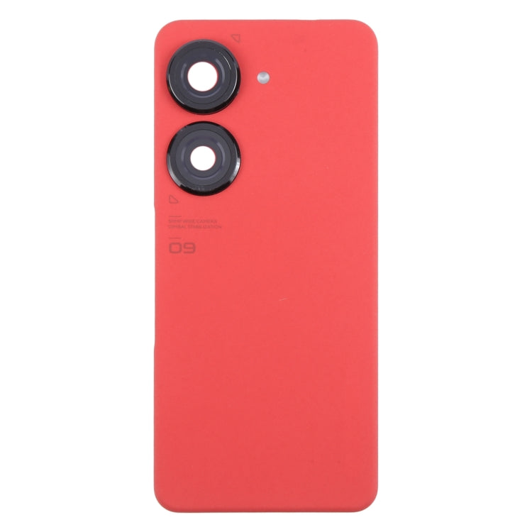 For Asus Zenfone 9 AI2202 Original Battery Back Cover with Camera Lens Cover(Red) - Back Cover by PMC Jewellery | Online Shopping South Africa | PMC Jewellery | Buy Now Pay Later Mobicred