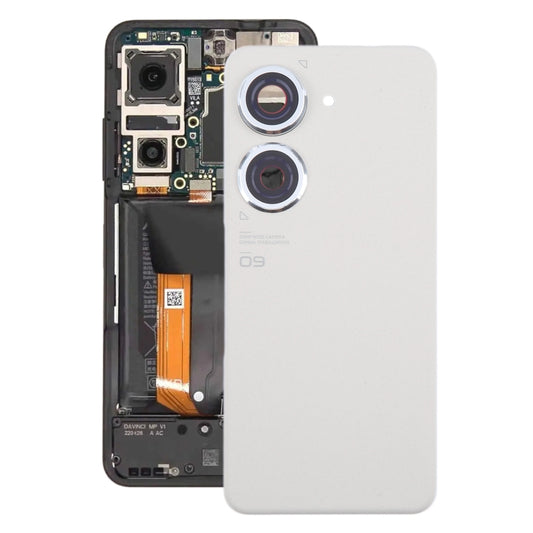 For Asus Zenfone 9 AI2202 Original Battery Back Cover with Camera Lens Cover(White) - Back Cover by PMC Jewellery | Online Shopping South Africa | PMC Jewellery | Buy Now Pay Later Mobicred