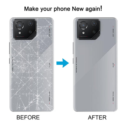 For Asus ROG Phone 8 AI2401 Original Glass Battery Back Cover with Camera Lens Cover(Grey) - Back Cover by PMC Jewellery | Online Shopping South Africa | PMC Jewellery | Buy Now Pay Later Mobicred