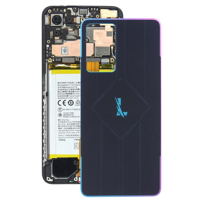 For OPPO Reno7 Pro 5G Original Glass Battery Back Cover (Colorful Black) - Back Cover by PMC Jewellery | Online Shopping South Africa | PMC Jewellery | Buy Now Pay Later Mobicred