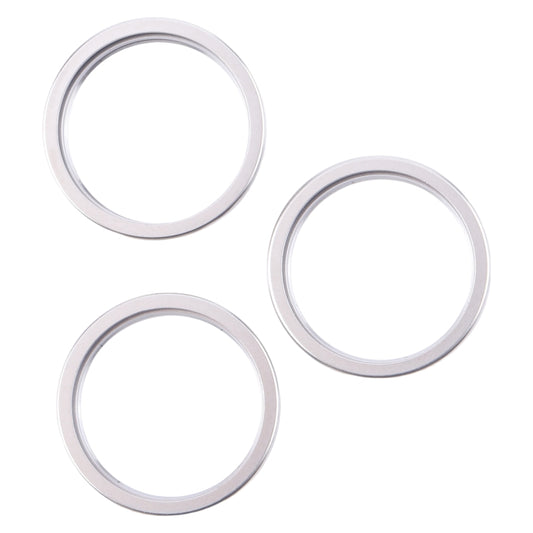 For iPhone 16 Pro 3pcs/set Rear Camera Glass Lens Metal Outside Protector Hoop Ring (Silver) -  by PMC Jewellery | Online Shopping South Africa | PMC Jewellery | Buy Now Pay Later Mobicred