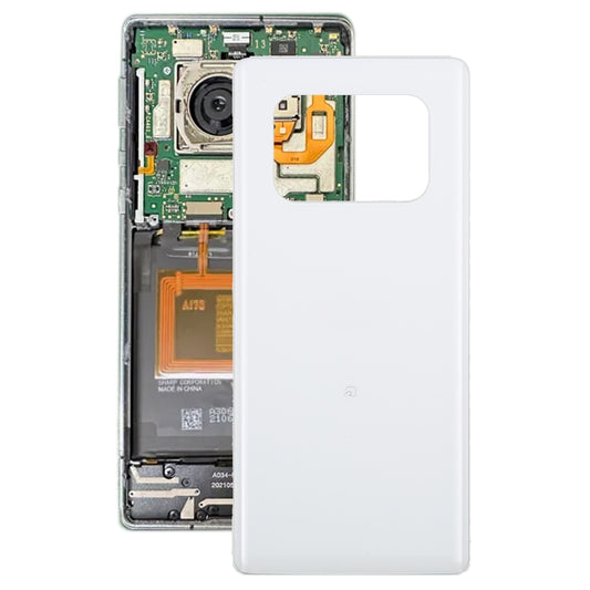 For Sharp Aquos R6 Original Battery Back Cover(White) - For Sharp by PMC Jewellery | Online Shopping South Africa | PMC Jewellery | Buy Now Pay Later Mobicred