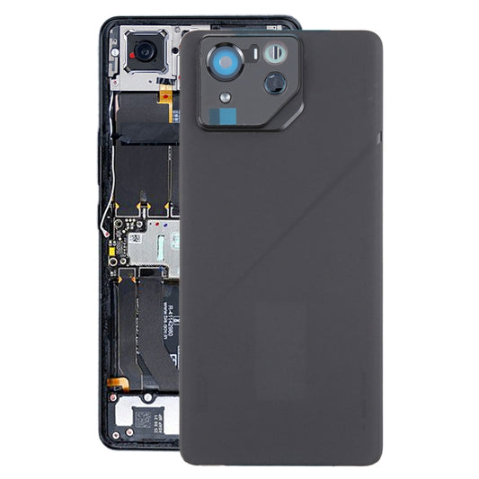 For Asus ROG Phone 8 Pro AI2401 AI2401_A Global Original Glass Battery Back Cover with Camera Frame(Matte Black) - Back Cover by PMC Jewellery | Online Shopping South Africa | PMC Jewellery | Buy Now Pay Later Mobicred