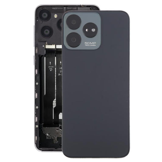 For ZTE Axon 50 Lite 8050 Glass Battery Back Cover with Middle Frame / Camera Lens Cover(Black) - For ZTE by PMC Jewellery | Online Shopping South Africa | PMC Jewellery | Buy Now Pay Later Mobicred